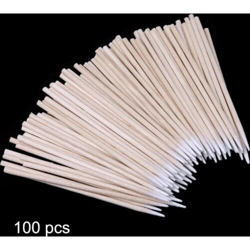 100Pcs Cotton Disposable Stick Clean Tool for airpods Earphone Phone Charge Port