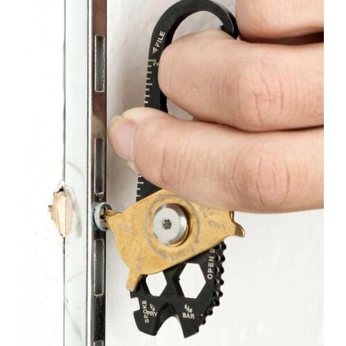 20 in 1 Stainless Steel Wrench Screwdriver EDC Outdoor Portable Small Tool Multi-functional Key Chain