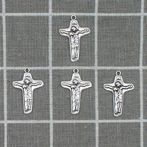 6pcs 23*34mm Ancient Silver Color Cross Charms Pendant For Jewelry Making DIY Metal Handmade Bracelet necklace Crafts X1831