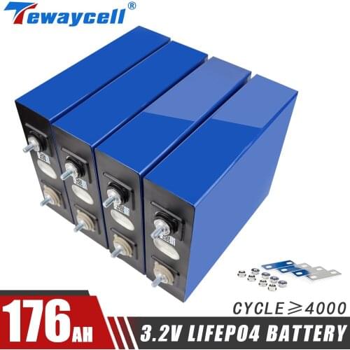 New 3.2V 176Ah lifepo4 Rechargable Battery Grade A Lithium iron phosphate Electric RV Cells Golf car LiFePO4 Cell Cover busbars