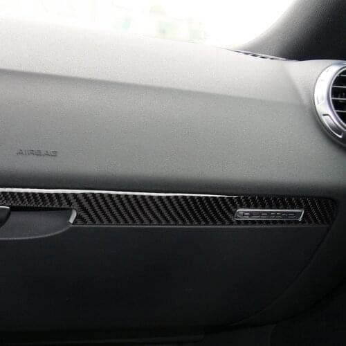 Real Carbon Fiber Center Console Co-pilot Passenger Side Trim for Audi TT 8n 8J MK123 TTRS 2008-2014 LHD Vehicles Accessories