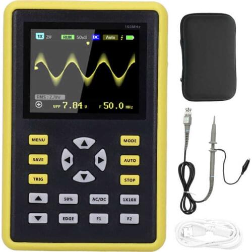 Digital Oscilloscope Handheld IPS LCD Display Screen 2.4inch 100MHz 500MS/s 5012H Analog Bandwidth Support Waveform Storage