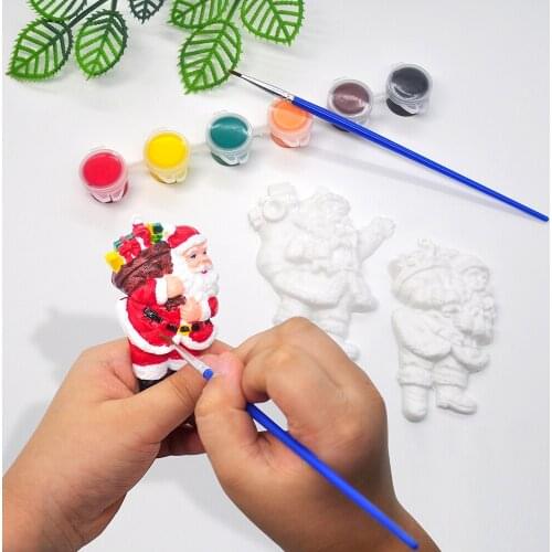 DIY coloring painting backpack Santa Claus suit animal model painted graffiti kids educational children art toys