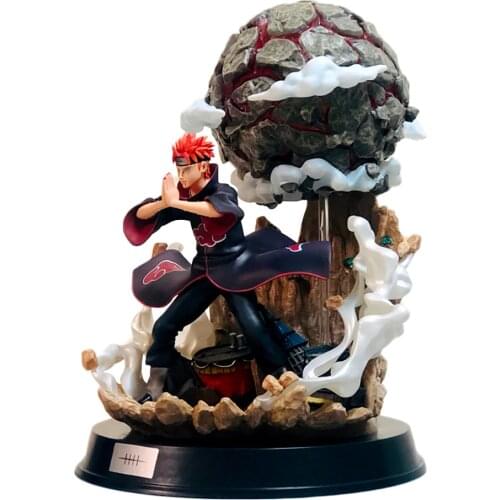 Naruto Shippuden Anime Model Deva Path Pain Yahiko GK Chibaku Tensei Action Figure PVC 38CM Oversize Statue Collectible Toy