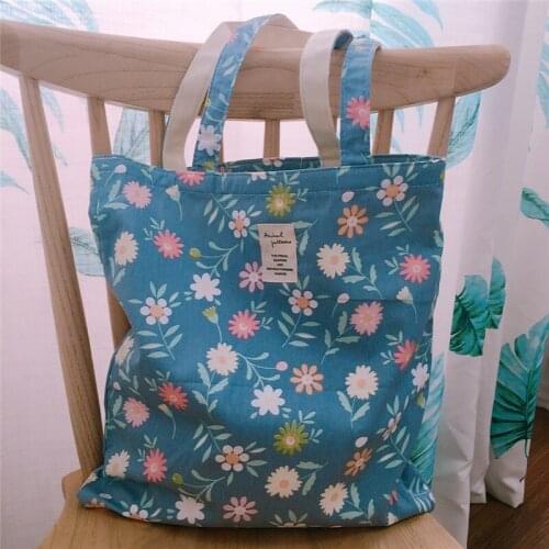 Hand Made Cotton Bag Single Shoulder Bag Art Small Fresh Shopping Bag Student Shopping Bag Can Store Personal Belongings Tote