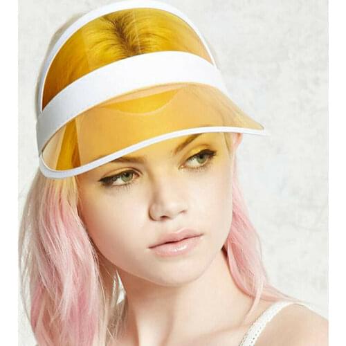 New Fashion Casual Women Men Unisex Summer Neon Sun Visor Hat For Golf Sport Tennis Headband Cap Red Black Blue Pink Purple