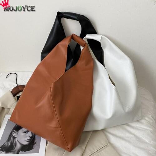 Fashion Large Capacity Top-handle Bag Women Portable Leather Solid Totes Satchel Youth Ladies Simple Versatile Bag