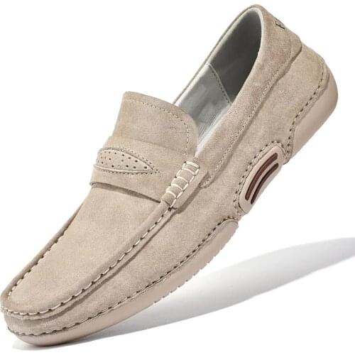 2021 Men Loafers Luxury Brand Italian Designer Men Casual Shoes Comfortable Slip-on Moccasins Men Genuine Leather Driving Shoes