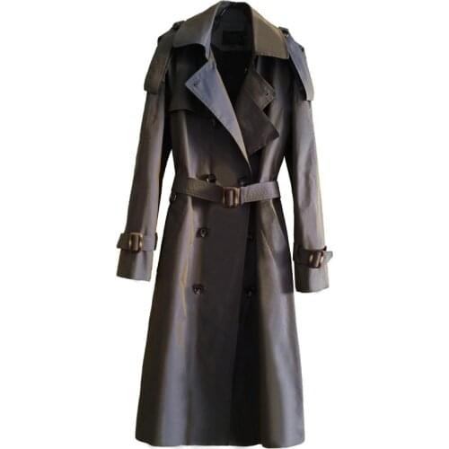 2021 Overlength Mens Trench Luxury Spring Autumn Double Breasted Chameleon Male Coats Plus Size 6xl Fashion Casual Man Jackets