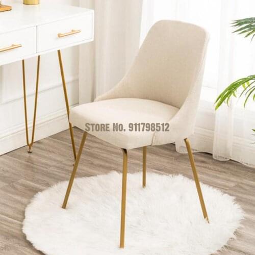 Nordic light luxury dining chair home simple net red makeup chair nail bedroom ins chair stool backrest desk chair