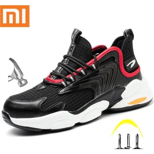 Xiaomi 2021 New Safety Shoes Anti-piercing And Anti-smashing Work Shoes Lightweight Breathable Comfortable Mesh Vogue Sneakers