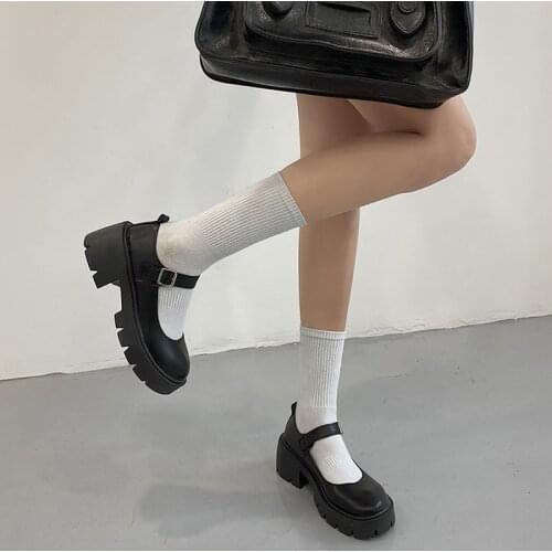 New Women Japanese Style Lolita Shoes Women Vintage Soft High Heels Waterproof Platform College Student Cosplay Mary Jane Shoes