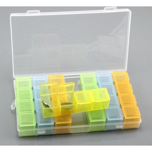 Peter ren 28 Grids Guitar Picks Box Clear Plastic Storage Box For Guitar Plectrum Guitar Accessories Diamond Painting Tools Box
