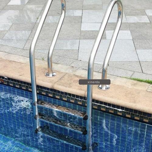 SF-315 155cm Height 304 Stainless Steel 3 Step In-Ground Swimming Pool Equipment Anti Skid Ladder Suit for 1.0-1.4m Depth