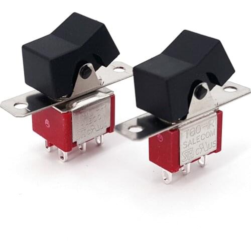 SH T80-R R11 Series Straight Type Panel Mount Mini Rocker Switch 3A/250VAC 5A/125VAC