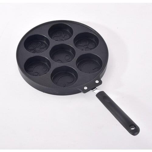 7-hole Omelet Pan for Eggs Ham PanCake Maker Frying Pans Creative Non-stick No Oil-smoke Breakfast Grill Pan Cooking Pot