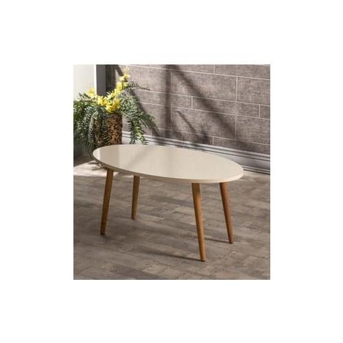 Modern Medium coffee table Wood Lathe Foot Ellipse Cream coffee tables table basse furniture living room table