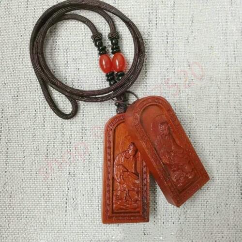 Taoist supplies, lightning strike jujube wood pendant, Lei splitting wood, relief Tianshi real person SA, sazu Pendant