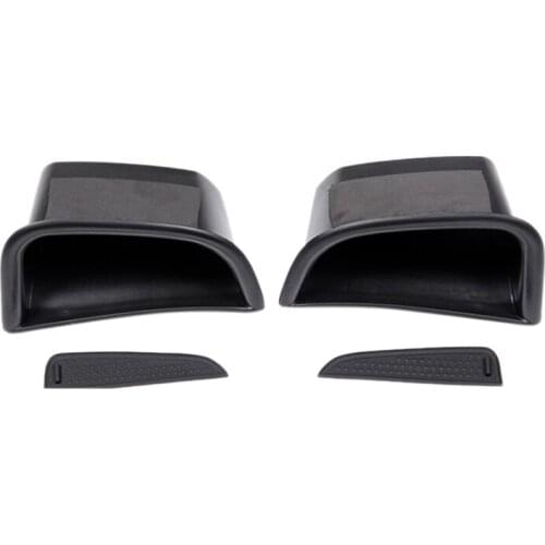 2Pcs Car Door Side Handle Armrest Storage Box ABS Plastic Black Direct Fit for Volvo S90 V90 CC 2017 2018
