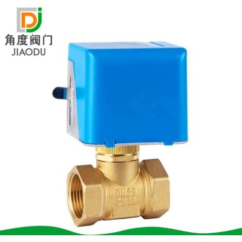 Factory direct brass two central air conditioning fan coil DN15 DN20 DN25 two-wire electric cut-off valve