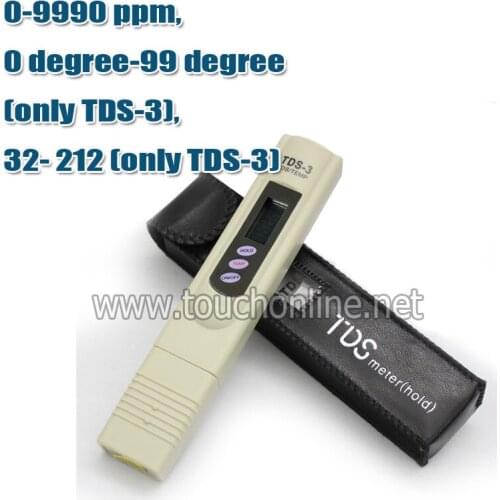 0-9999 PPM + TDS Tester Aquarium Pool Hydroponic Water Analysis TDS-3