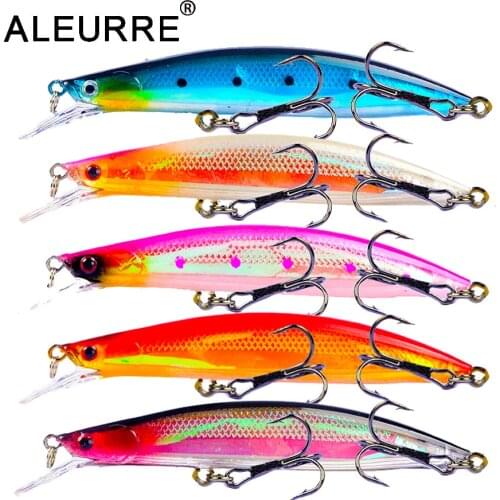 1PCS Sinking Minnow Hard Fishing Lure Rattling Bait Wobbler For Pike Crank Bass Fishing Tackle Isca Artificial Baits