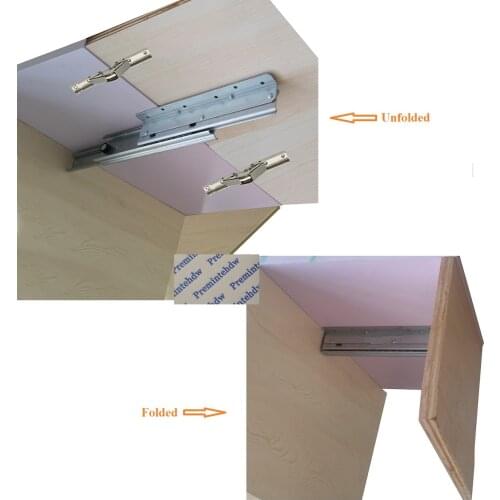 1 slide+2 hinges)/Lot extendable table slide hardware fitting table top extension RV folding table