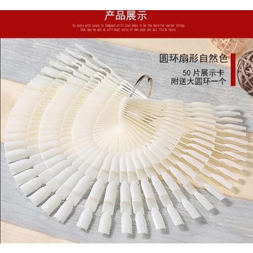 10 SetS 50 Sticks Nail Display Tips, DIY Practice Salon Nail Board Set, Nail Art Display
