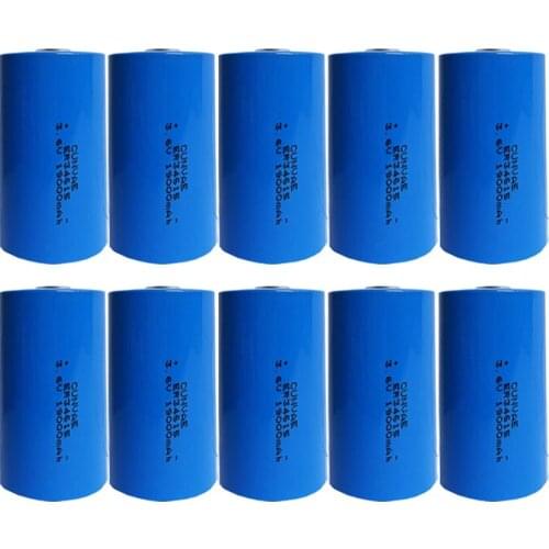 10Pcs ER34615 34615 Type D Size intelligent water meter instrument electric flow meter PLC 3.6 V lithium battery LS34615