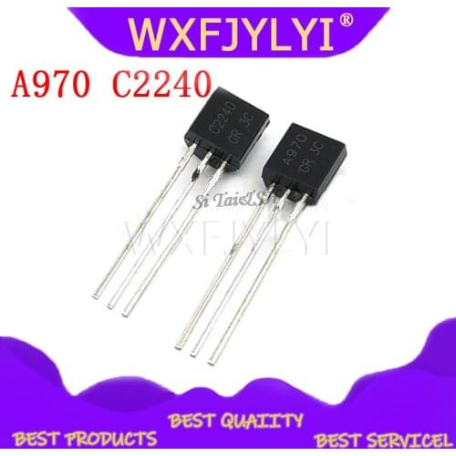 100pcs 2SA970 2SC2240 TO92 (50PCS* A970 +50PCS* C2240 ) TO-92 Bipolar Transistors - BJT NPN new and original