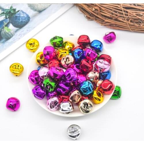 12Pcs Christmas Jingle Bell Iron Wrought Beads Christmas Tree Pendant DIY Crafts Accessories Home Decoration Gift Jewelry