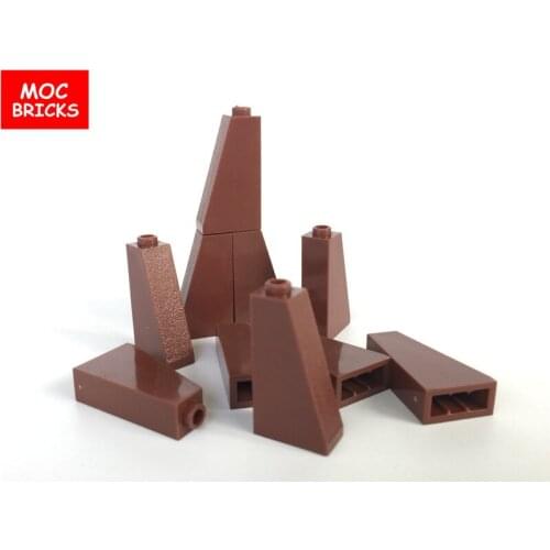 50pcs/lot MOC Bricks DIY Brown Slope 1x2X3 fit with 4460 Educational Building Blocks Action Figure children gifts