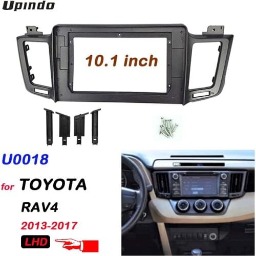 2 DIN 10.1 inch Car Radio installation DVD GPS mp5 Plastic Fascia Panel frame for Toyota RAV4 2013-2017 Dash Mount Kit