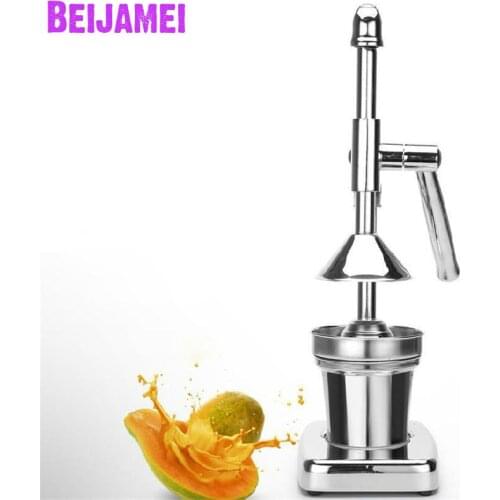 BEIJAMEI stainless steel orange lemon pomegranate juice extractor hand pressed citrus juice squeezer machine price
