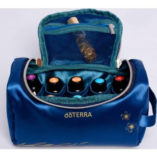 Large-capacity 3 Colors Silk Essential Oil Case for DoTERRA Travel Aromatherapy Storage Carrying Case Perfume Hanging Organizers