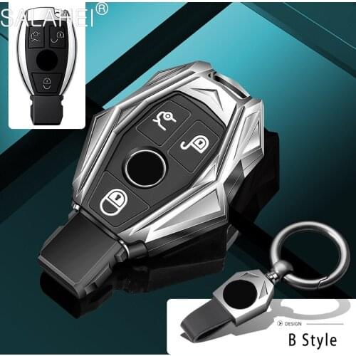 Aluminum Alloy Car Key Case Cover Holder Shell For Mercedes Benz CLS CLA GL R SLK AMG A B C S Class W204 W205 W212 W463 W176