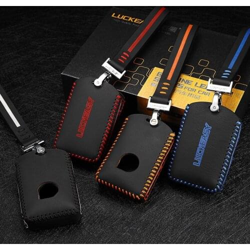 Car key case cover for volvo XC40 XC90 XC70 S60 S80 S90 C30 V70 V90 2019 2020 remote smart keychain genuine leather Fob Shell