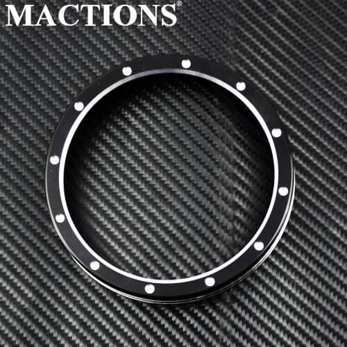 Black Asterism Billet Bagger Speedometer Trim Bezel Aluminum For Harley Sportster 883 1200 Dyna Street Bob Low Rider Models