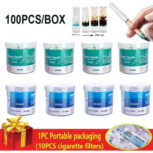 600/800PCS Healthy Disposable Smoking Filters Holder Tobacco Cigarettes Reduce Tar Filter Pipe Cleaning Container Smoking Tools