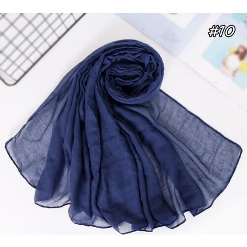 2020 Designer Brand Women Scarf Summer Plain TR Viscose Scarves for Lady Shawls Wraps Pashmina Female Foulard Muslim Hijab Snood