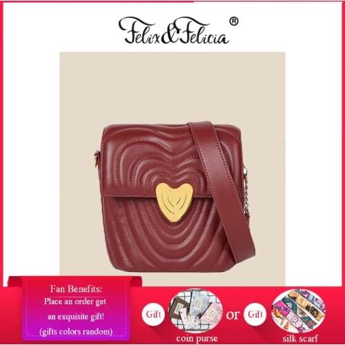 FELIX & FELICIA Brand Fashion Shoulder Bags For Women Casual Ladies Crossbody Genuine Leather Luxury Designer Messenger Flap Bag