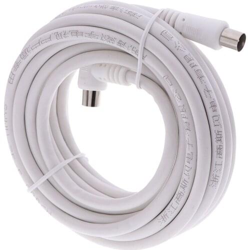 Hot sale 1Pc 5M/10M PAL Male to Male TV Lead Shielded Aerial Coaxial Cable