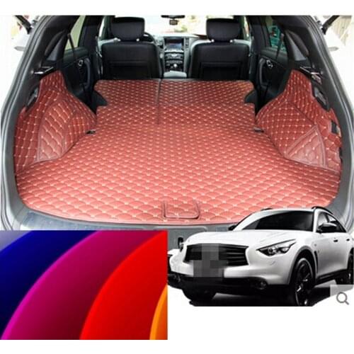 Good quality! Special trunk mats for Infiniti FX50 2015-2009 waterproof boot carpets cargo liner mat for FX50 2011