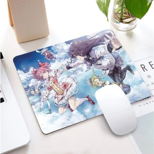 Puella Magi Madoka Magica Anime Drop Shipping Customized Laptop Gaming Speed Mouse Pad Size for18x22cm 20x25cm 25x29cm MouseMats