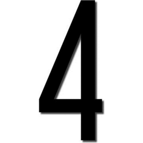Customized HOUSE NUMBER Avenida 4 High Quality Acrylic Large Cool Stylish Modern Gloss Black