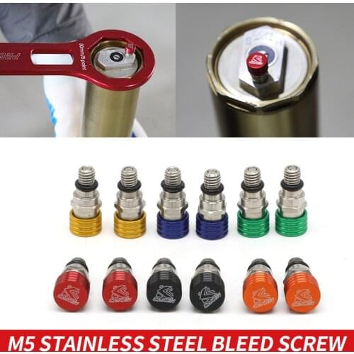 M5 0.8MM Fork Air Bleeder Relief Valve For HONDA CR125 CR150 CR250 CR500 CRF230F CRF250R CRF250X CRF450R CRF450X CRF 450R 450X