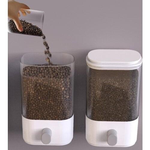 Whole Grain Storage Box Kitchen Wall-mounted Grain Storage Grain Storage Sealed Tank Desk Organizer Kitchen Drawer Organizer