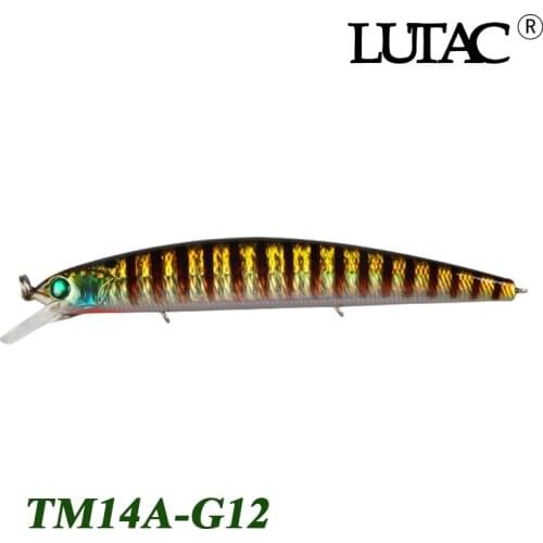 LUTAC Wholewater Floating 130mm 21.5g TM14A Jerkbait Origin Hook 3D Eyes Long Casting Minnow Big Game Heavy Insect Jigging Lure