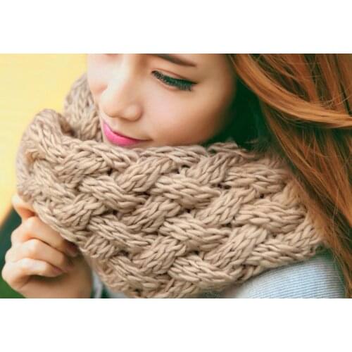 120pcs /lot women new fashion Ring Scarf Knitting Infinity Scarves Knitted Warm Neck Circle Scarf