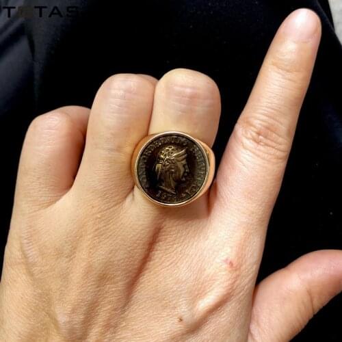 TOTASALLY New Arrival Women Rings Top Ladies Rings Coin Rings Gifts anillos de mujeres Dropship for party